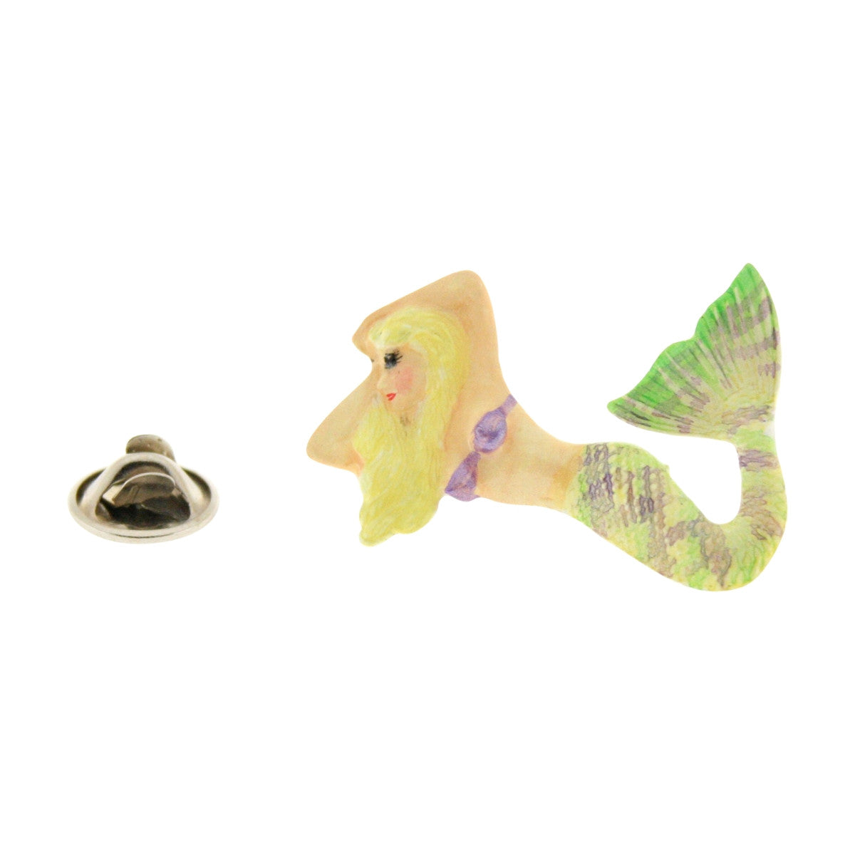 Blonde Mermaid Pin ~ Hand Painted ~ Lapel Pin ~ Sarah's Treats & Treasures